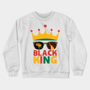 Young King Crown African American Kids Boys 1865 Juneteenth Crewneck Sweatshirt